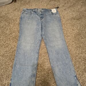 Abercrombie & Fitch '90s Straight Ultra High Rise Jeans - Light Blue